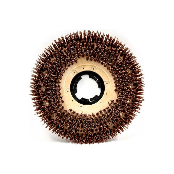 The Malish Corporation Malish 15" Mal-Grit Xtra Heavy Duty Grit Brush w/Universal Clutch Plate, Orange 813615NP - main